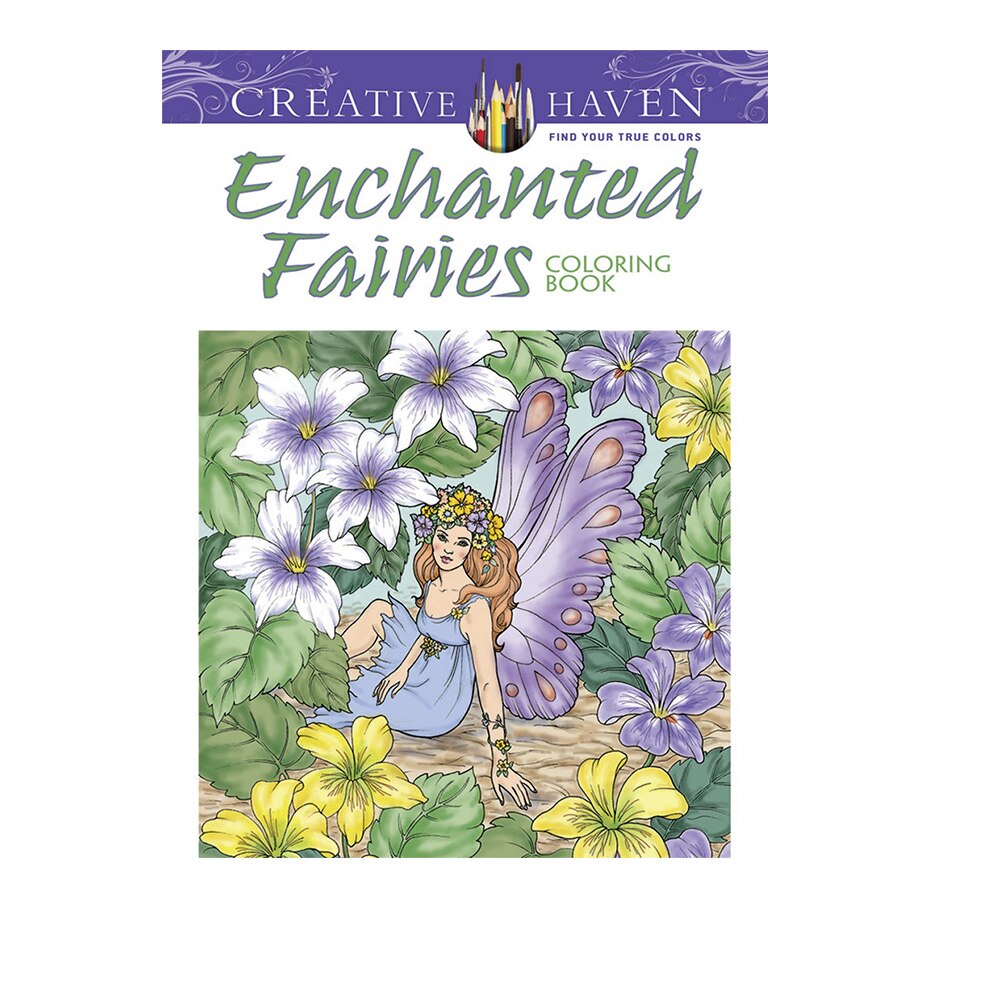 Dover, Coloring Books, Art & School, 3980, Enchanted Fairies